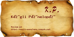 Kégli Pénelopé névjegykártya